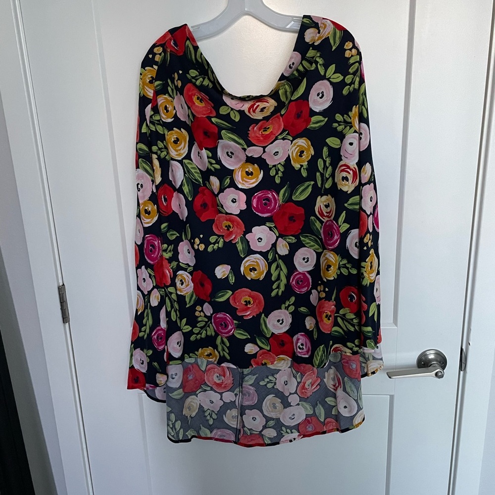 High Low floral work skirt